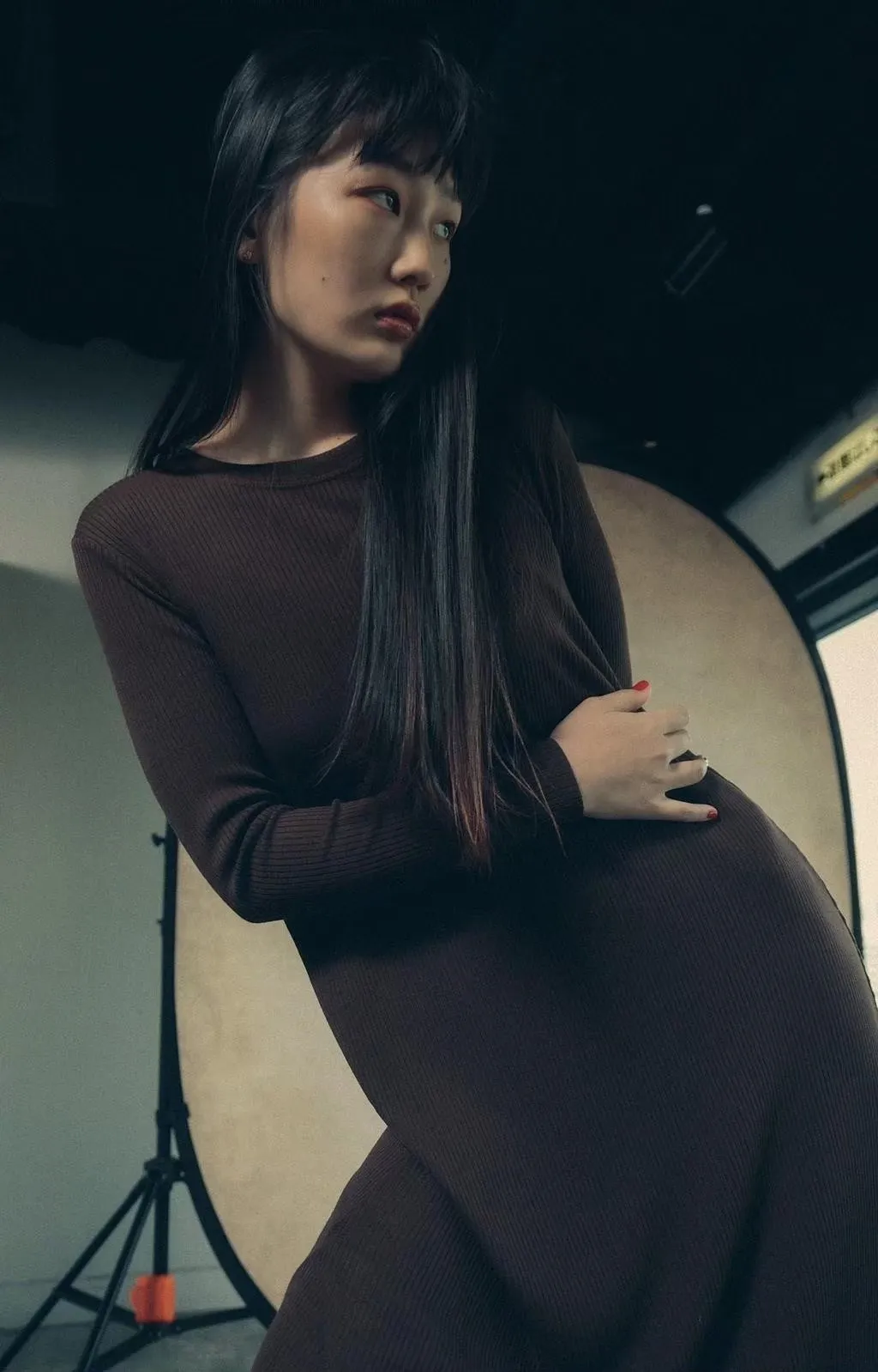 natural black × sleek hair
